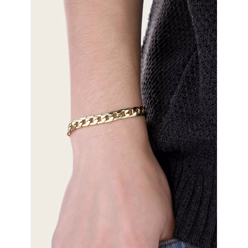 1pc Men Metallic Chain Bracelet