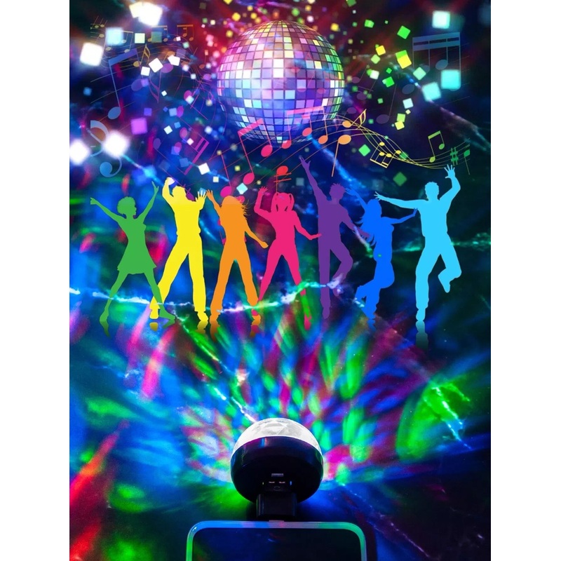 1pc Micro USB LED Disco Light|one-size