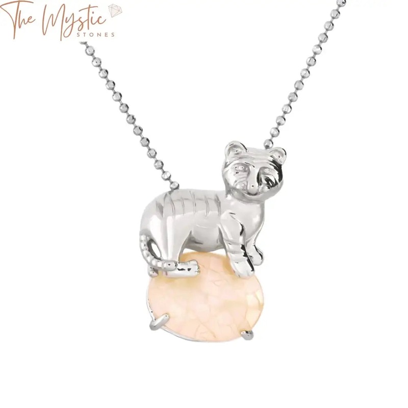 Abalone Tiger Pendant Necklace