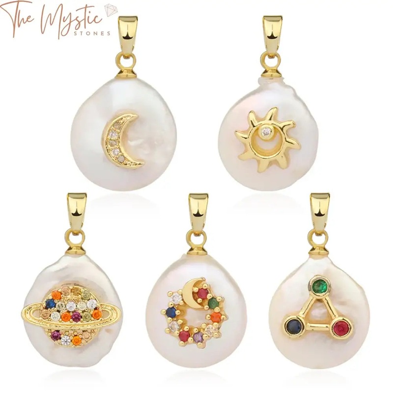 Celestial Pearl & Rhinestone Necklace Set