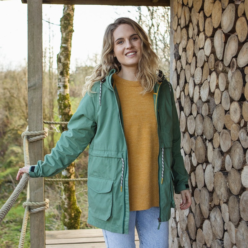 Heather Recycelter Leichter Anorak – Dunkles Efeu