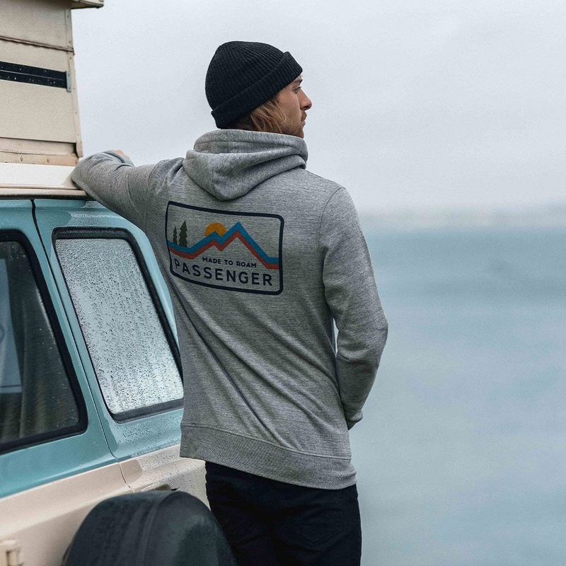 Made to Roam Recycelter Kapuzenpullover – Graumeliert