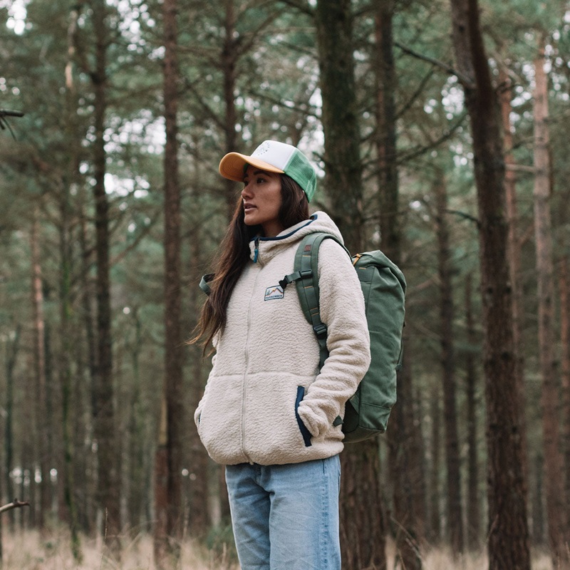 Nordkste Full Zip Recyceltes Sherpa Fleece – Hafermehl