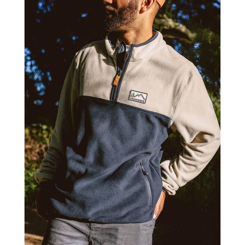 Set Off recycelter Polar 1/4 Zip Fleece – Hafermehl