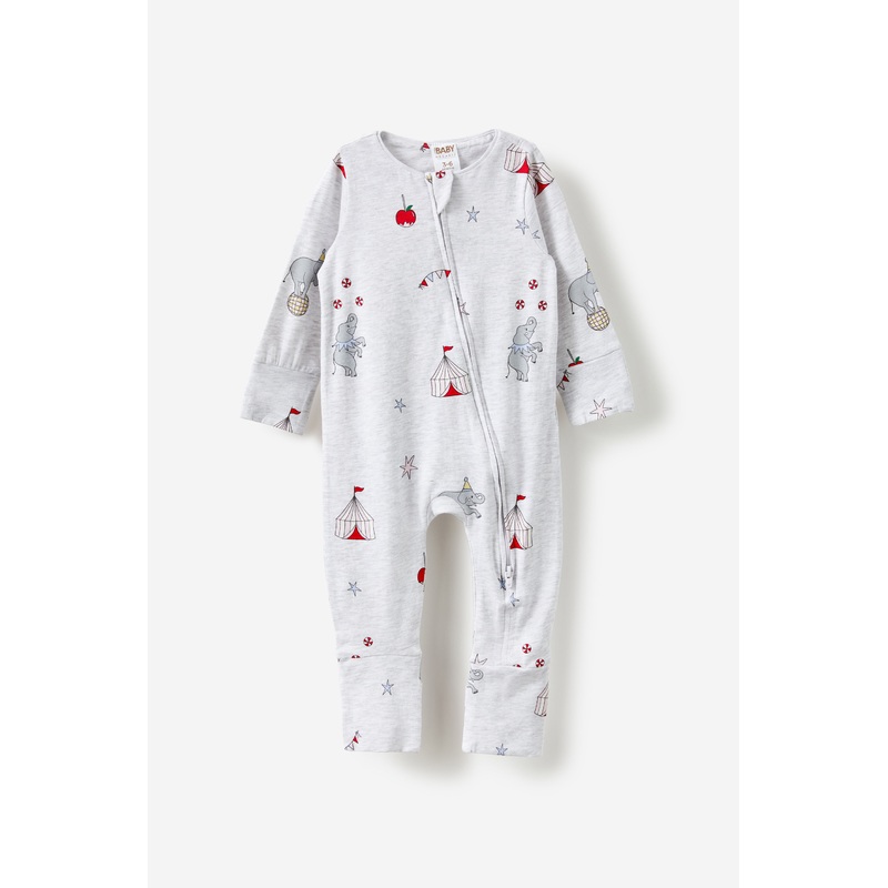 The Long Sleeve Zip Romper|NEWBRN|0-3M|3-6M|6-12M|12-18M|18-24M