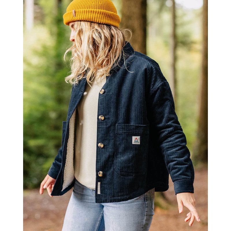 Flint Cord-Overshirt – Tiefes Marineblau