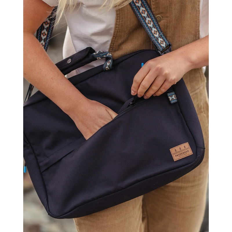 Recycelte Kuriertasche – Schwarz