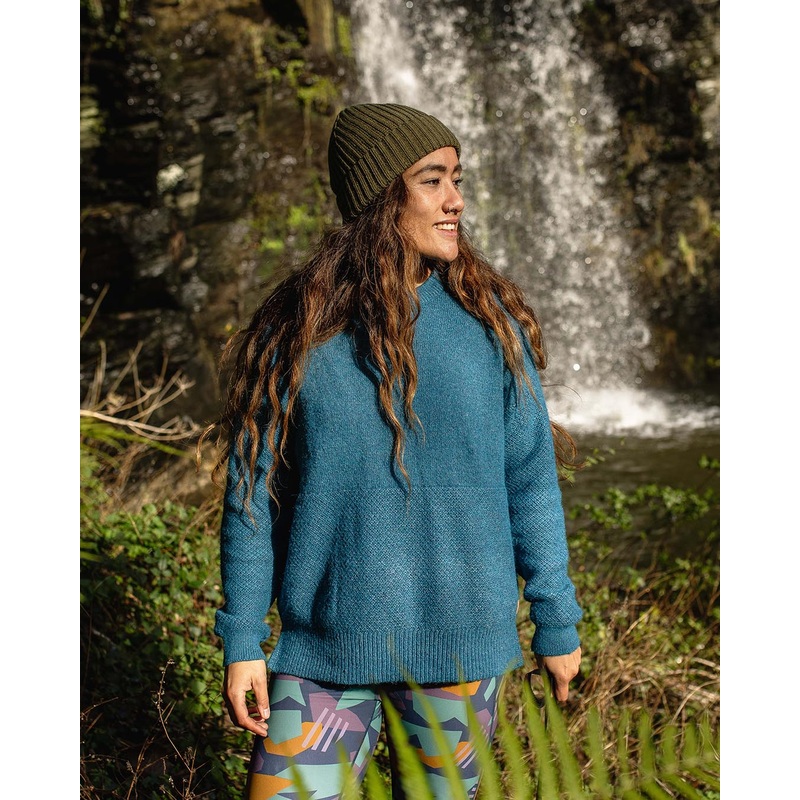 Cove Recycelter Gestrickter Pullover – Dunkler Denim