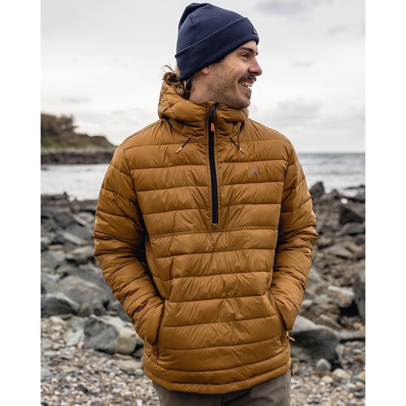 Crest Recycelte Isolierjacke – Goldbraun