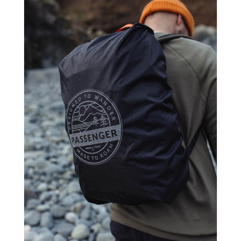 Recycelte wasserdichte Rucksackhlle (18-35L) – Schwarz