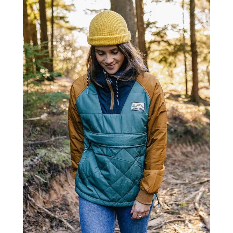 Ocean recycelte isolierte 1/2 Zip Jacke – Tiefsee