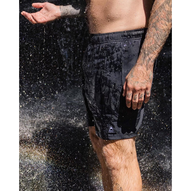 Porto recycelte Allzweck-Badehose – Schwarz