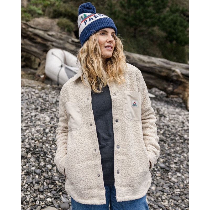 Rappel Recyceltes Sherpa Oversized Hemd – Hafermehl