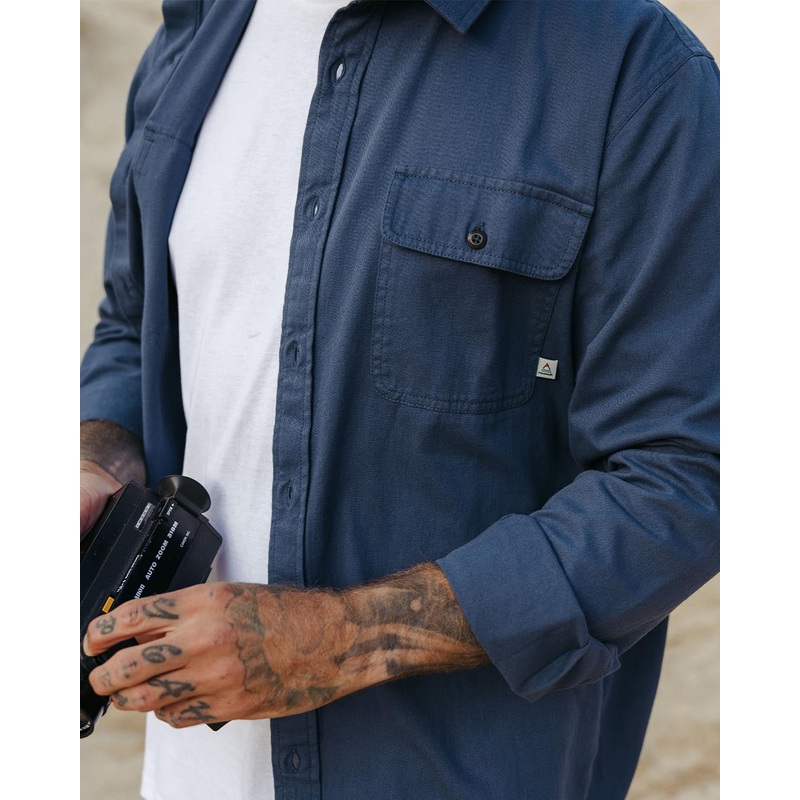 Vision Bio-Baumwollhemd – Dunkler Denim