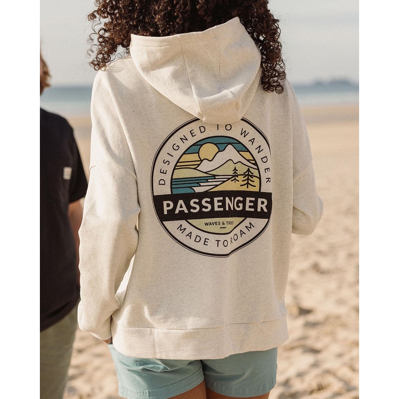 Wilds Hoodie aus recycelter Baumwolle – Milchig Meliert