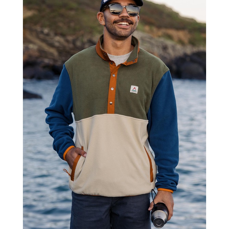 Adrift Recyceltes Polarfleece – Khaki/Haferflocken