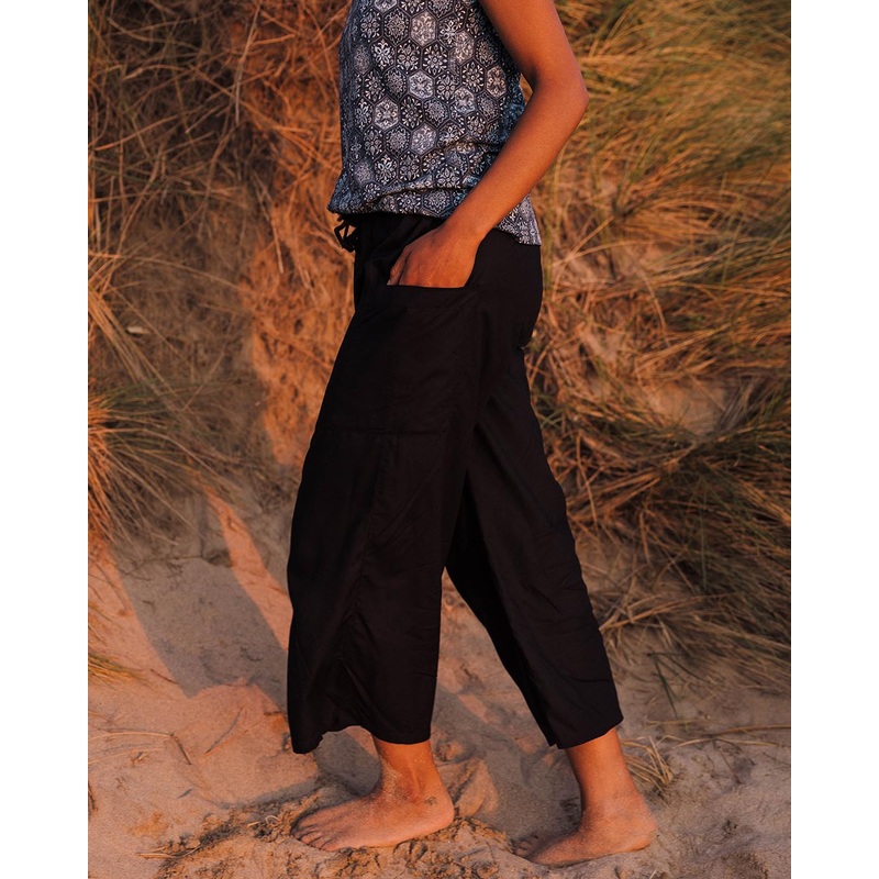 Hazel Gewebte Hose – Schwarz|XS|S|M|L|XL|XXL