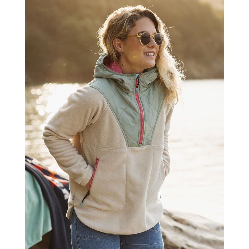 Juana Recyceltes Polar-Kapuzenfleece – Hafermehl