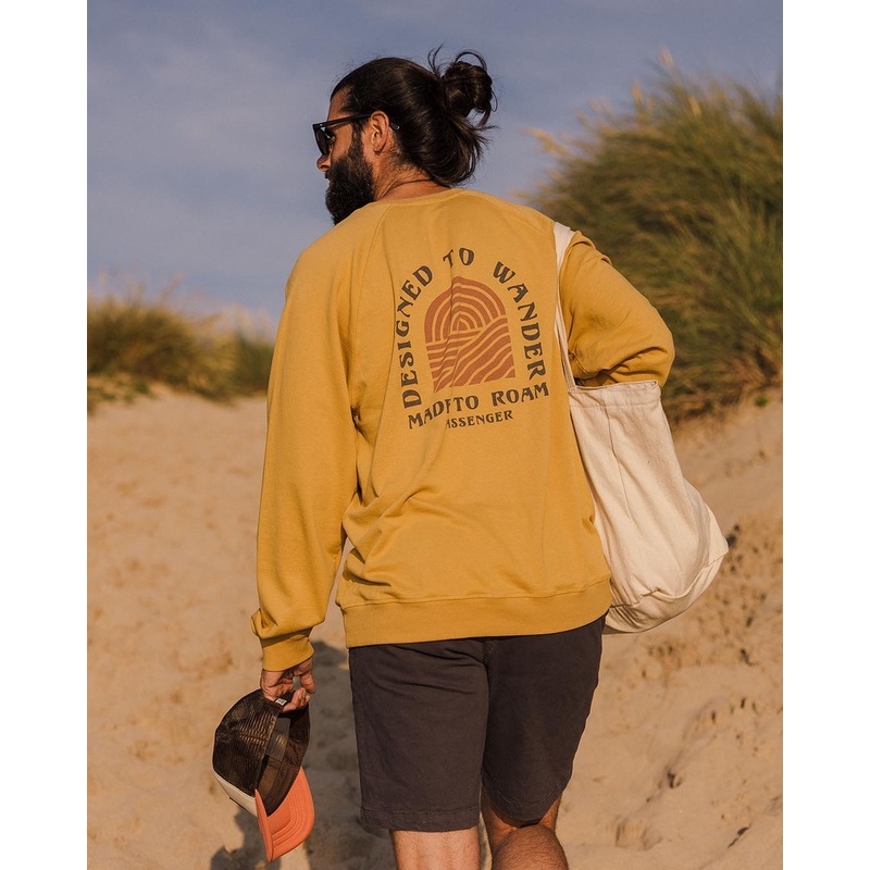 Sundown Recycelte Baumwolle Sweatshirt – Senfgold