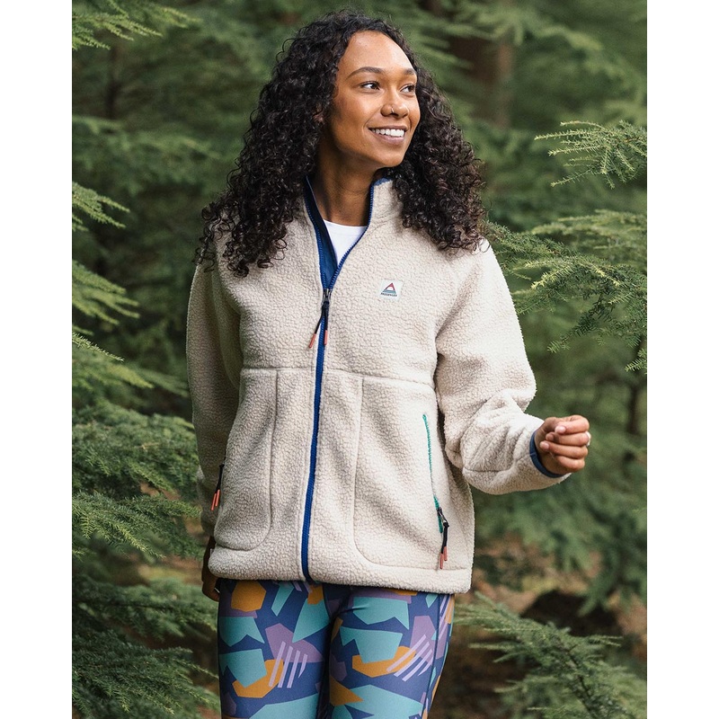 Fairbanks 2.0 Recyceltes Sherpa-Fleece mit Reiverschluss – Hafermehl