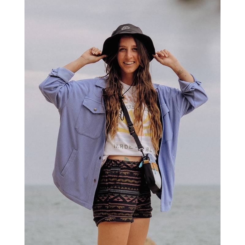 Iguazu Gitter Polarfleece Hemd – Baja-Blau