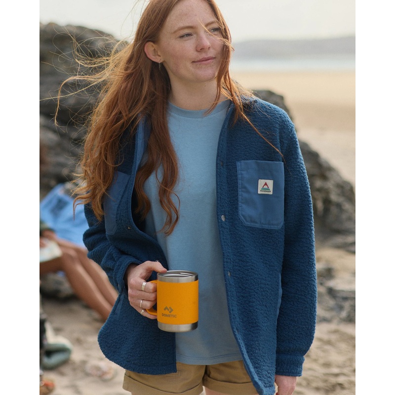 Rappel Recyceltes Sherpa Oversized Hemd – Dunkler Denim