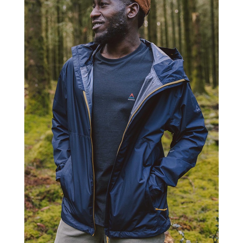 Echo Recycelte wasserabweisende Jacke – Tiefes Marineblau