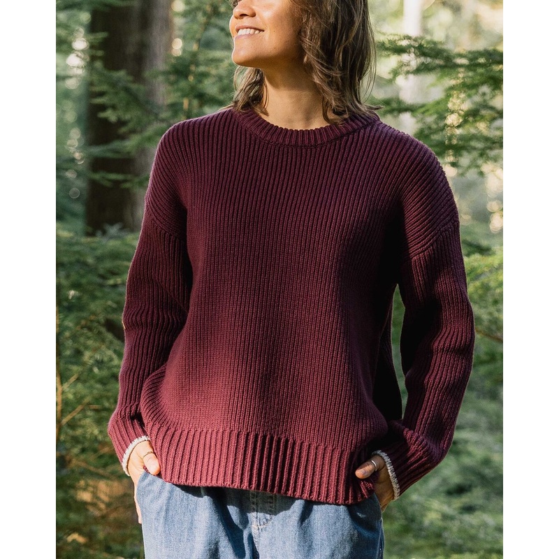 Gondwana Classic Gestrickter Pullover – Weinrot