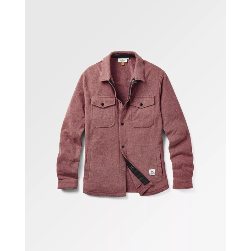 Maple Recyceltes Polar-Fleece-Hemd – Wein Marl