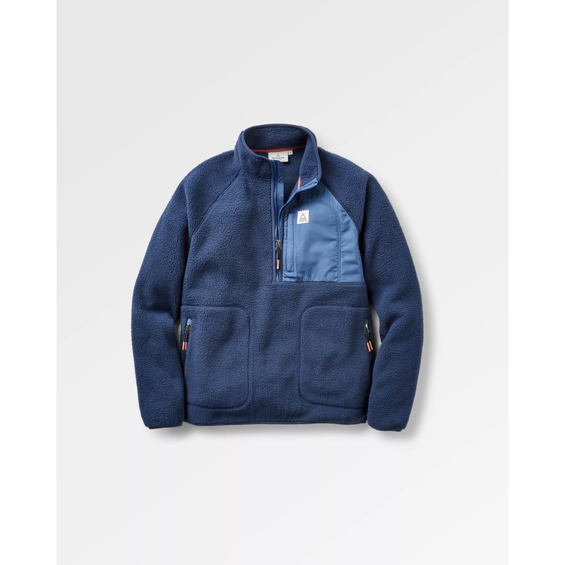 Offgrid 2.0 1/2 Zip Recyceltes Sherpa-Fleece – Tiefes Marineblau