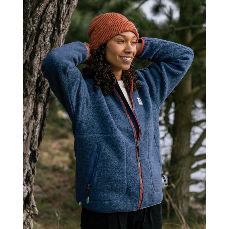 Fairbanks 2.0 Full Zip Recyceltes Sherpa-Fleece – Dunkler Denim