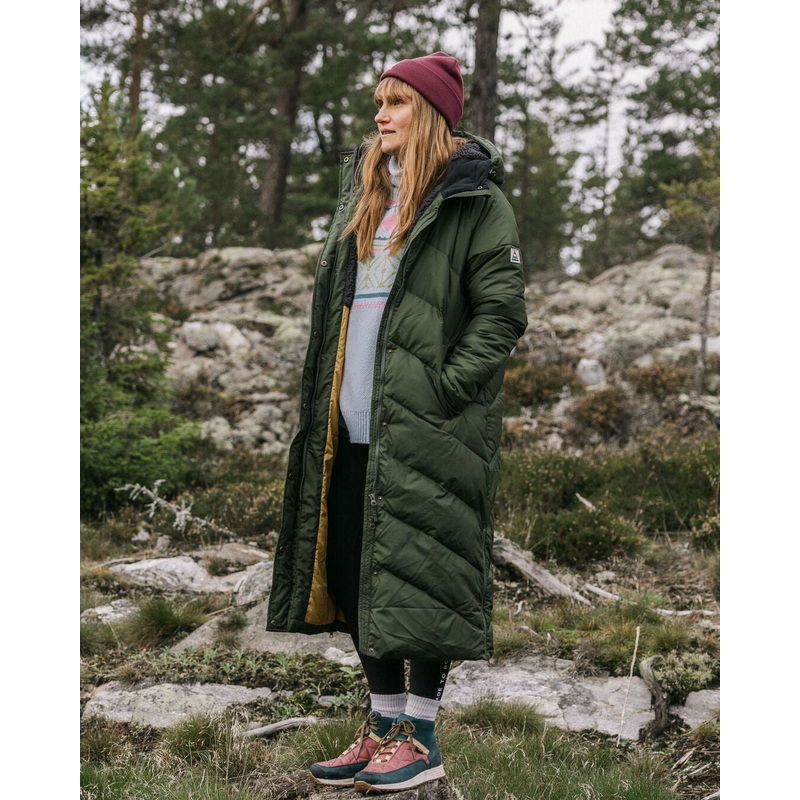 Tasman Recycled 2.0 lange, isolierte Jacke – Tannengrn