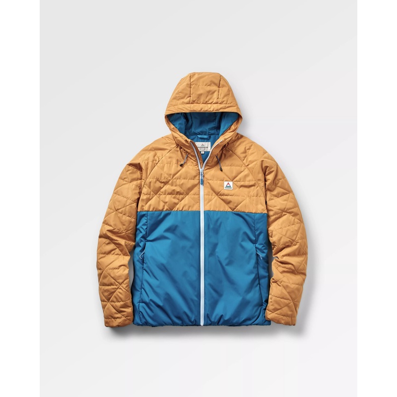 Base Recycelte Thermore Isolierte Jacke – Staubiges Ocker/ Korsarblau