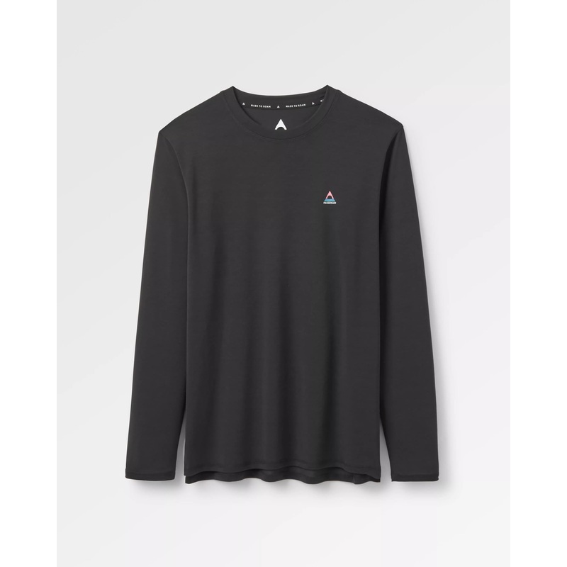 Classic Aktives Recyceltes Langarm-T-Shirt – Schwarz