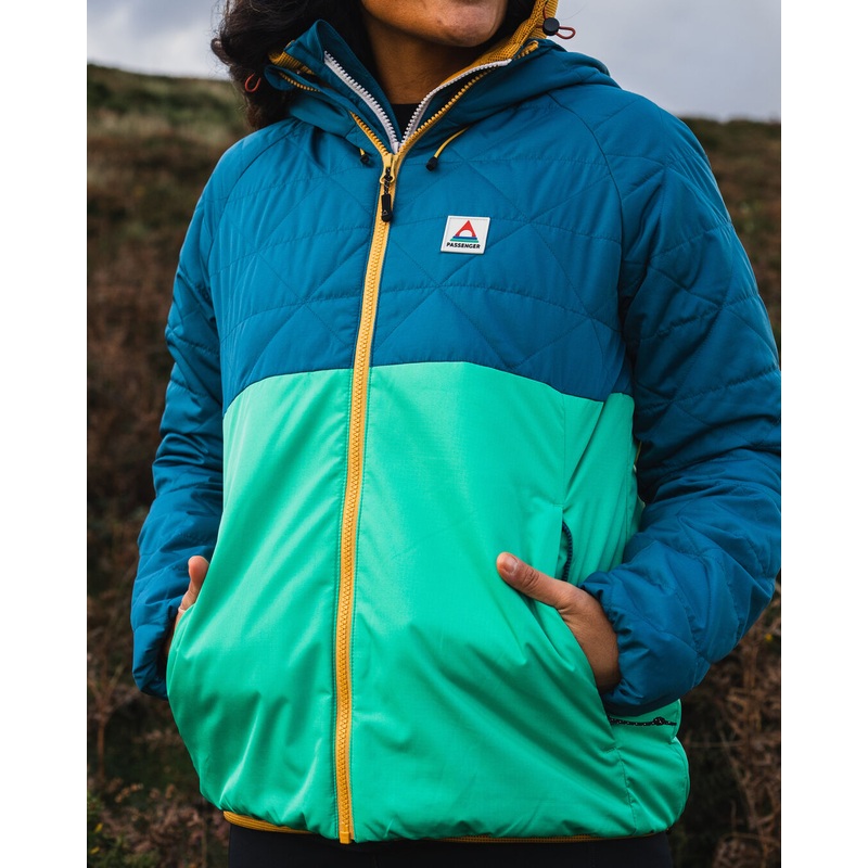 Singletrack Recycelte Thermore Isolierte Jacke – Korsarblau/ Dschungelgrn