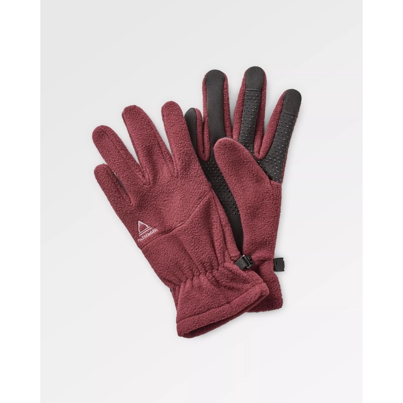 Daytrip Recycelte Polar-Fleece Touchscreen-Handschuhe – Weinrot