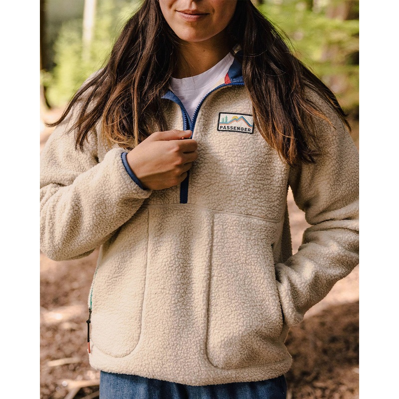 Maine 2.0 1/2 Zip Recyceltes Sherpa-Fleece – Hafermehl