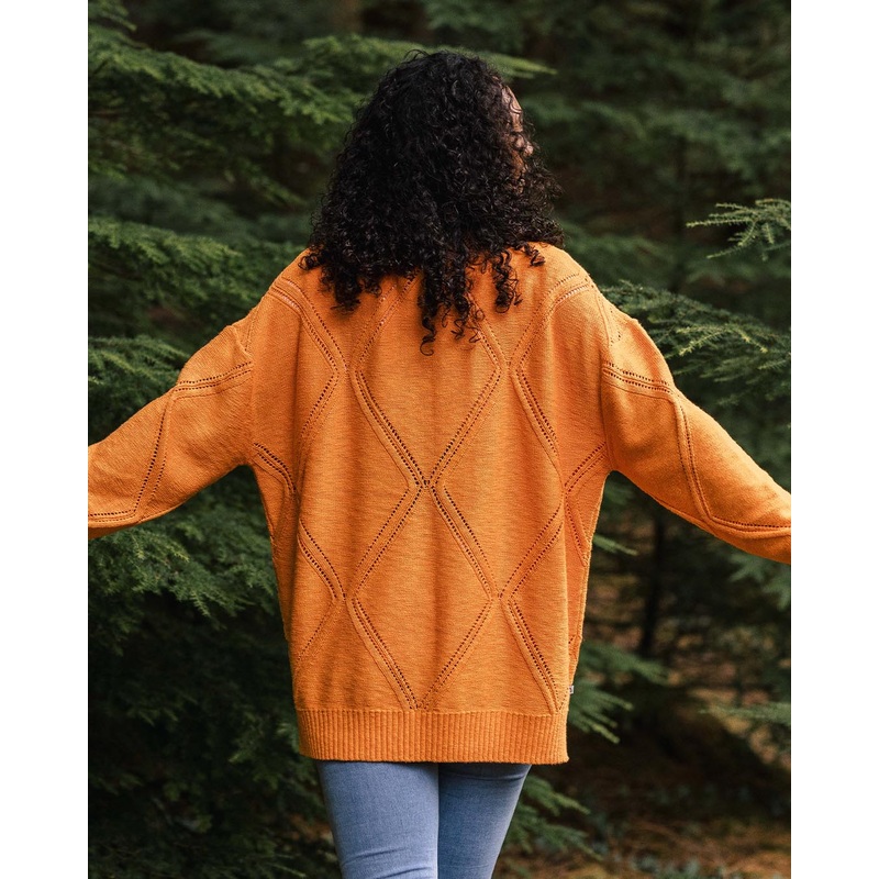 Palm Bio Oversized Strickpullover – Apricot