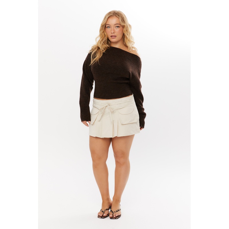 Brynn Pleated Cargo Mini Skirt