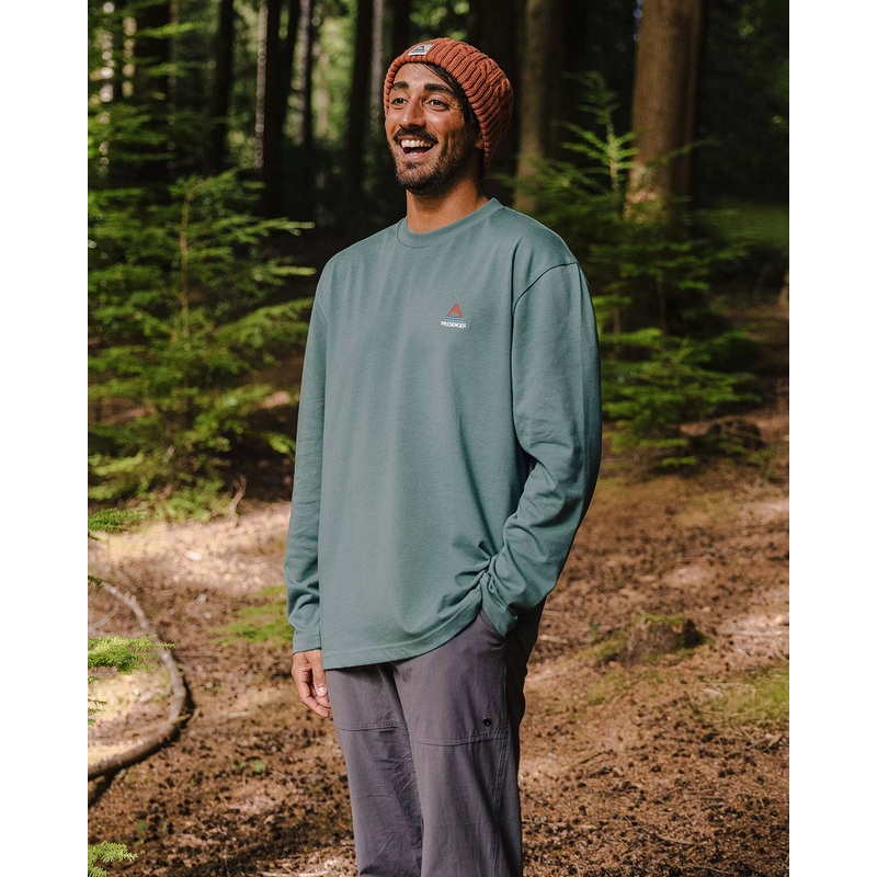 Vita Bio-Langarmshirt entspannte Passform – Tiefsee