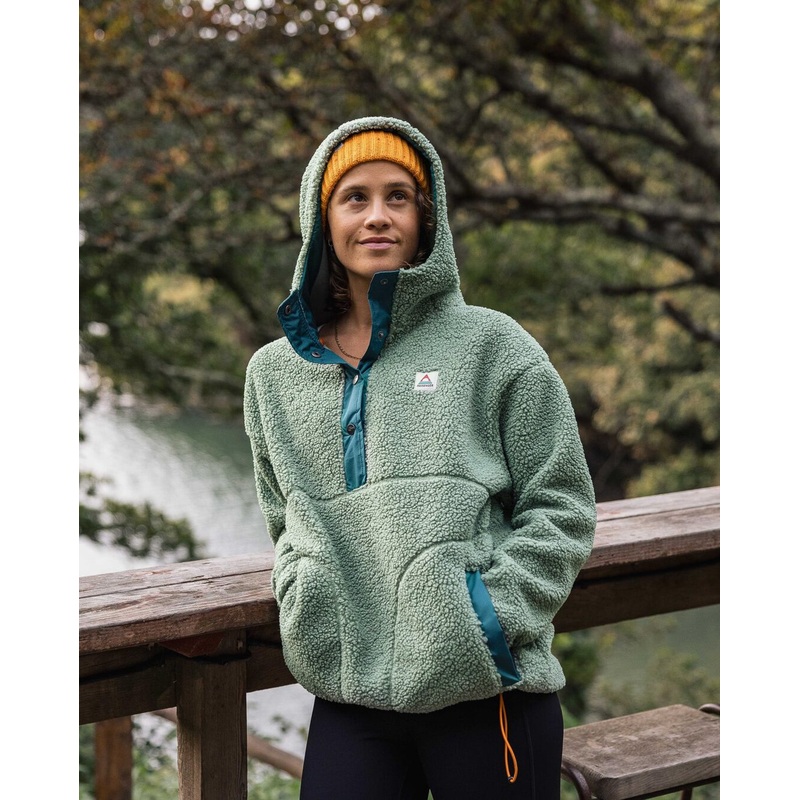 Calla Kapuzen Recyceltes Polar-Fleece mit Futter – Pistazie