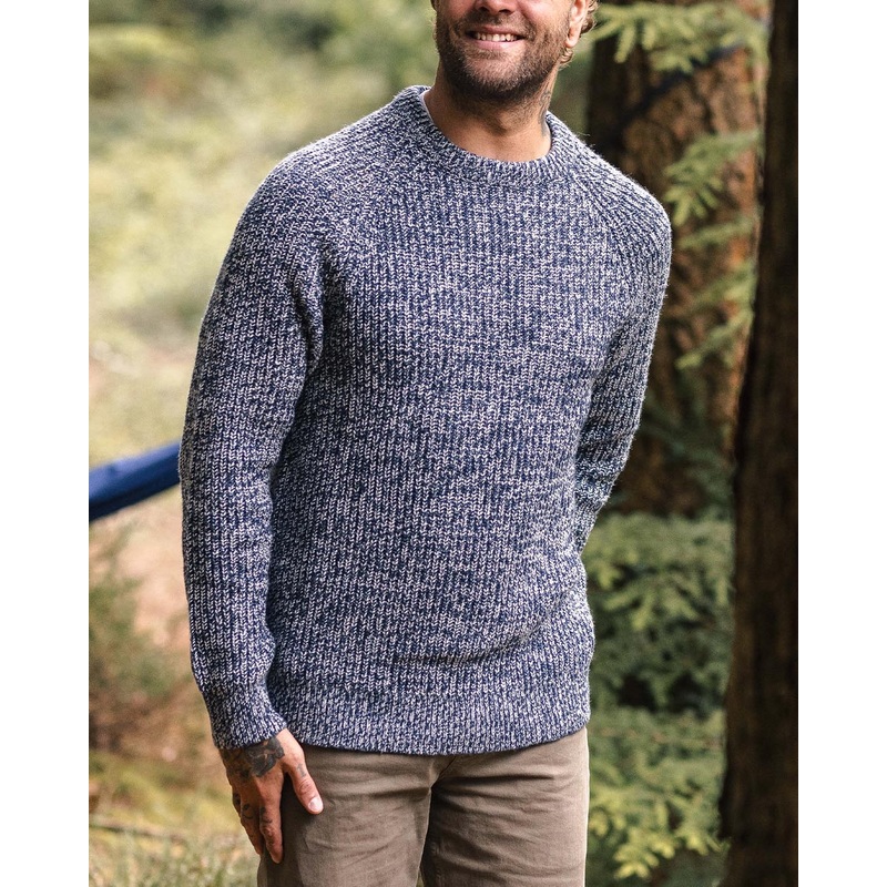 Fog Recycelter Gestrickter Pullover – Graumeliert