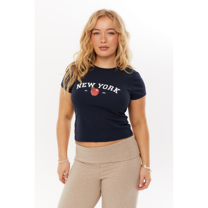 Harlow NY Apple Graphic T Shirt