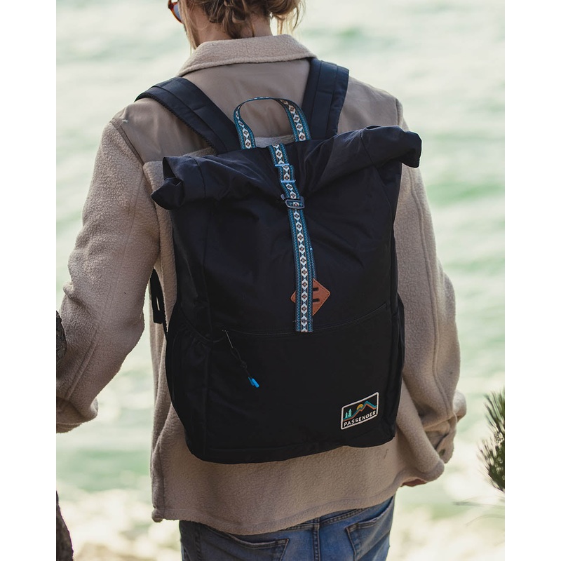Backwoods Recycelter Rolltop 32L Rucksack – Schwarz