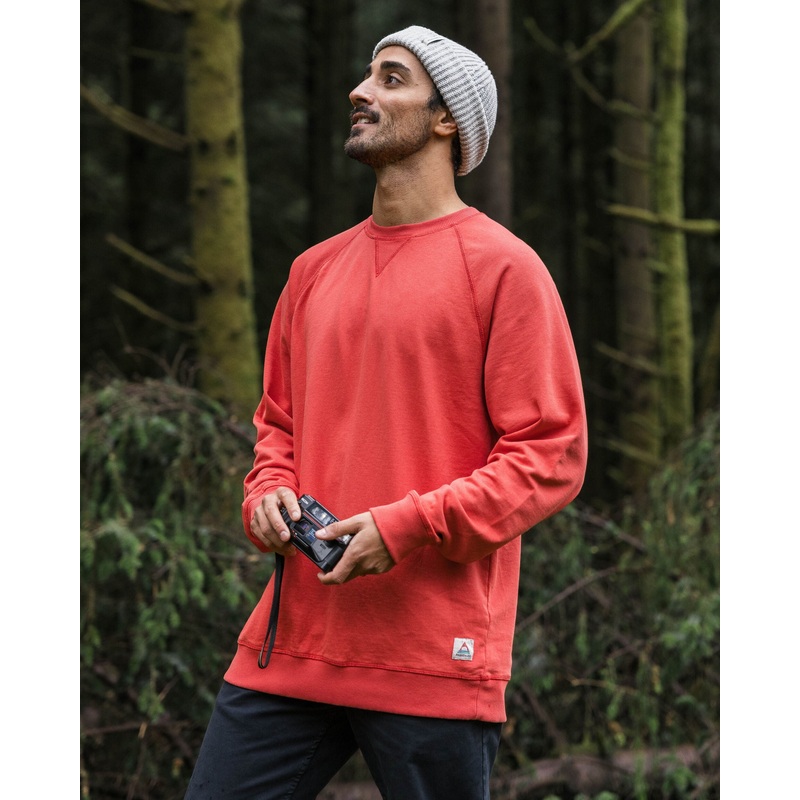 Heritage Recyceltes Baumwoll-Sweatshirt – Kardinalrot