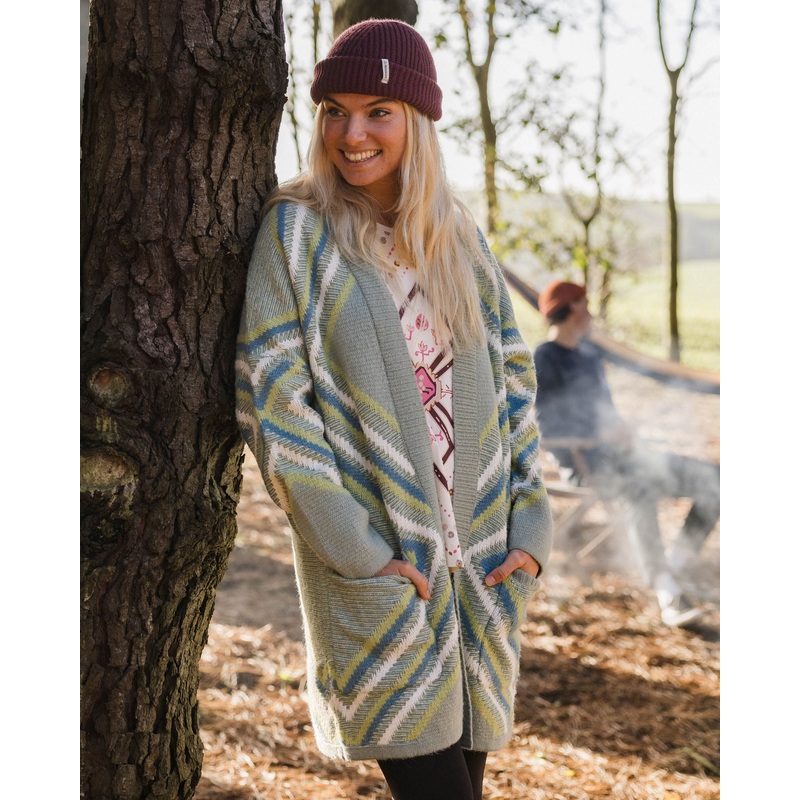 Homestead Recycelter Cardigan – Pistazie