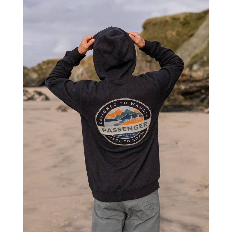 Odyssey Bio-Baumwoll-Hoodie – Ebenholz Marl