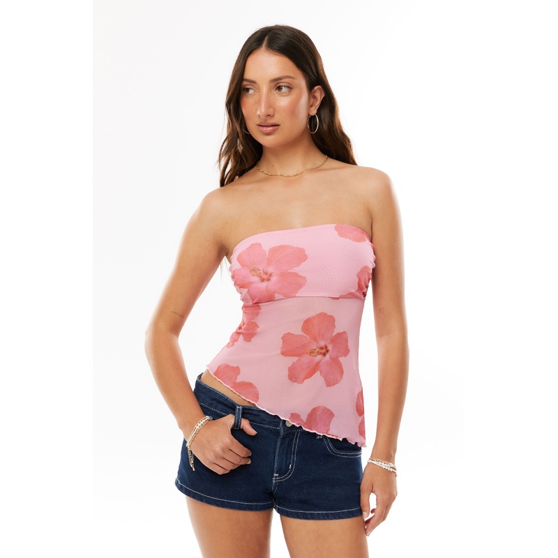 Sara Strapless Mesh Top|3XS|2XS|XS|S|M|L|XL|2XL