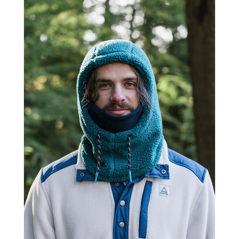 Snowdrift Recyceltes Fleece-Kapuzenoberteil – Mittelmeer