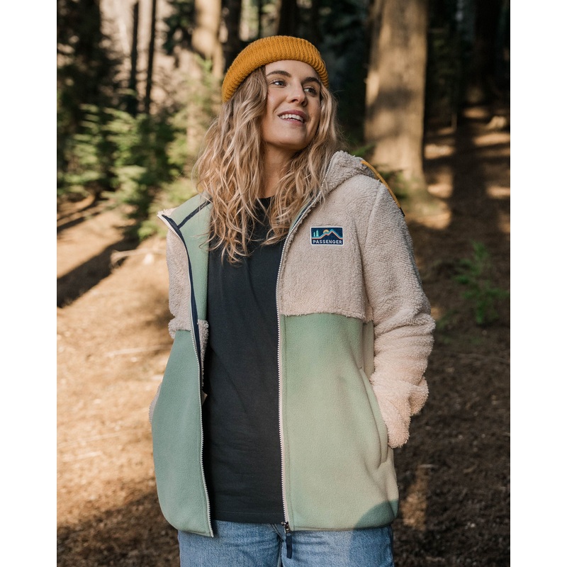 Nestling Sherpa Kapuzen-Fleece – Vintage-Wei